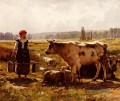 La Laitiere Leben Bauernhof Realismus Julien Dupre